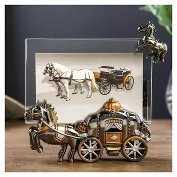 Фоторамка пластик 10х15 см "Карета" 14,5х15х3,5 см
