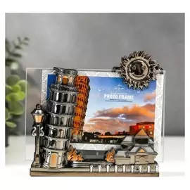 Фоторамка пластик 10х15 см "Пизанская башня" 15х14 см