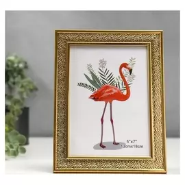 Фоторамка пластик 13х18 см "Структура" золото 22х17 см