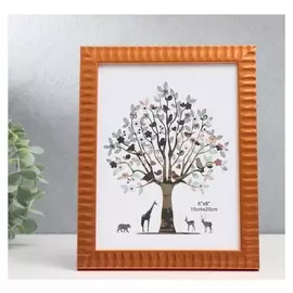 Фоторамка пластик 15х20 см "Ноготки" медь 22,7х17,7 см