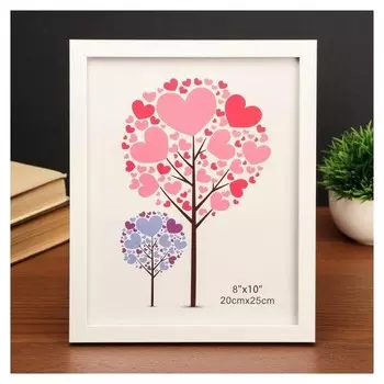 Фоторамка пластик 20х25 см "Белоснежная" 27х22х1,4 см