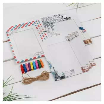 Фоторамки на прищепках, набор 9 шт.