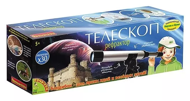 Французские опыты "Науки с буки. телескоп-рефрактор", арт. F30030