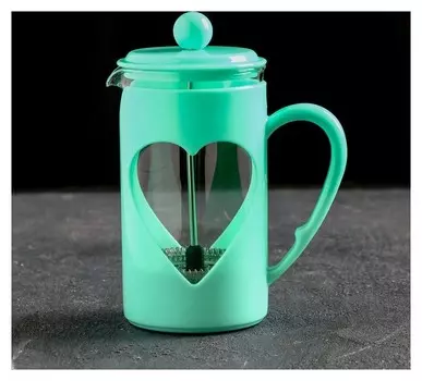 Френч-пресс 600 мл "Комплимент" бирюзовый