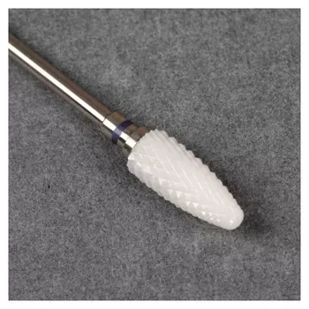 Фреза керамическая для маникюра «Кукуруза», средняя нарезка, 6 × 15 мм