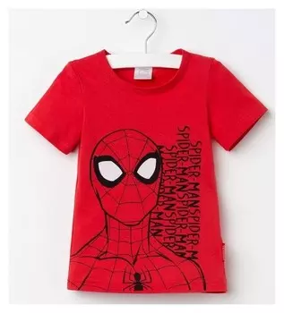 Футболка детская Marvel "Человек паук", рост 98-104 (30), красный