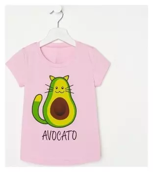 Футболка для девочки, цвет розовый, рост 110 см