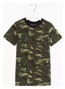 Футболка для мальчика, цвет камуфляж, рост 98 см