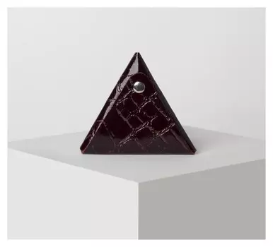 Футляр для монет на кнопке, цвет бордовый