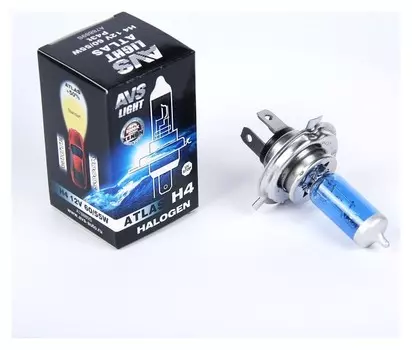 Галогенная лампа AVS Atlas Box, H4, 12 В, 60/55 Вт, 5000к, 1 шт.