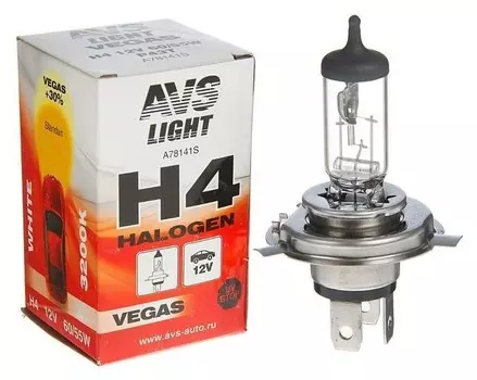 Галогенная лампа AVS Vegas, H4,12v, 60/55w