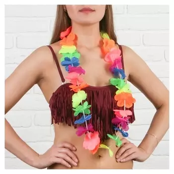 Гавайское ожерелье "Разноцветный цветы"