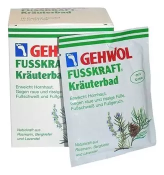 Gehwol, ванна травяная для ног "Фусскрафт", 20 гр. (1 пак.)
