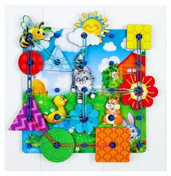 Геоборд с доп. элементами "Полянка"