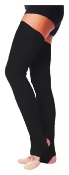 Гетры для танцев №5, без носка и пятки, L= 70 см, цвет чёрный