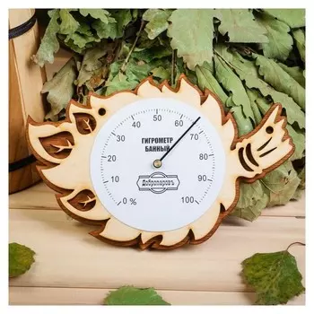 Гигрометр для бани "Листок", 19,3х13см,"добропаровъ"