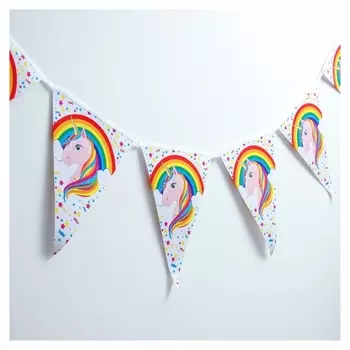 Гирлянда «Единорог», 200 см, 10 флажков