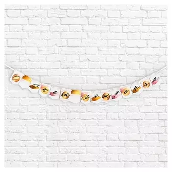 Гирлянда-мини на ленте "С днем рождения", 135 см