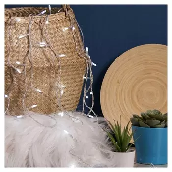 Гирлянда "Нить"5 м с насадками"игла", Ip20, прозрачная нить, 50 Led, свечение белое, 8 режимов, 220 В