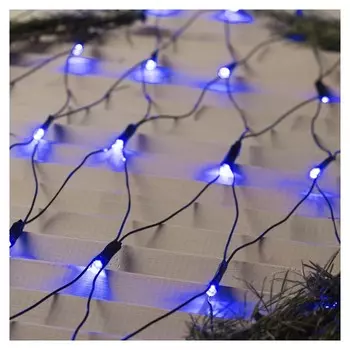 Гирлянда "Сеть" 1.6 х 1.6 м, Ip20, тёмная нить, 144 Led, свечение синее, 8 режимов, 220 В