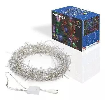 Гирлянда светодиодная твинкл лайт 4м, прозрач пвх, 25, мультиколор 303-169