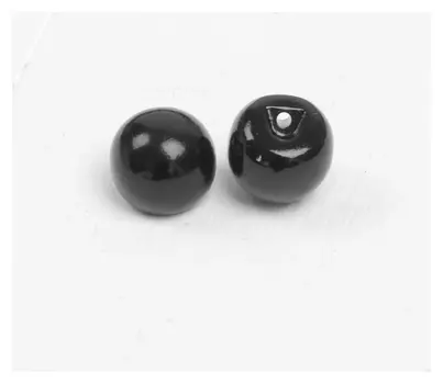 Глаза пришивные, набор 12 шт, размер 1 шт 1,8 см, цвет черный