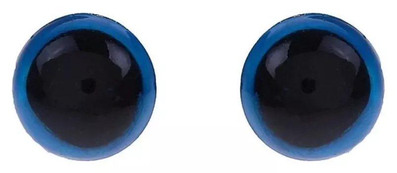 Глаза винтовые с заглушками, полупрозрачные, набор 4 шт. 0,8 х 0,8 см, цвет голубой
