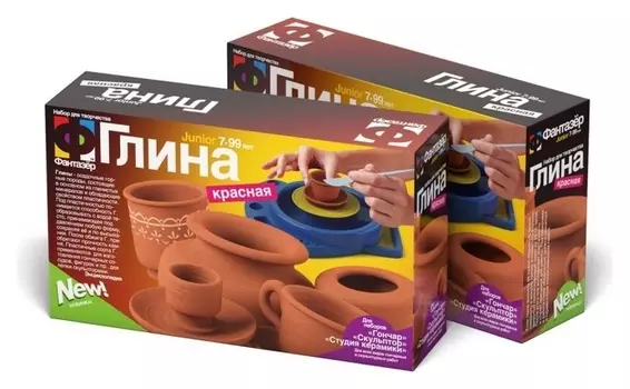 Глина для гончара, красная