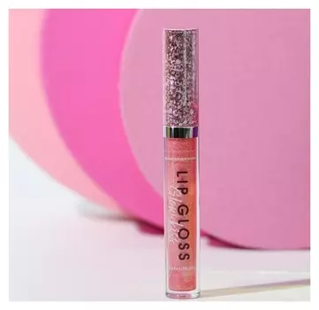 Глиттерный блеск для губ, оттенок персиковый