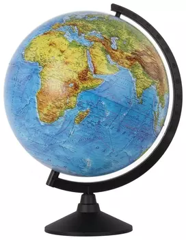 Глобус физический, диаметр 320 мм, масштаб 1:40 000 000 Классик