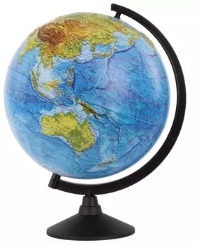 Глобус физический рельефный, диаметр 320 мм, масштаб 1:40 000 000 Классик