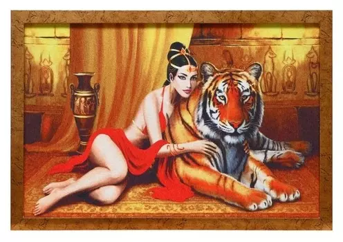 Гобеленовая картина "Дева с тигром" 44*64 см