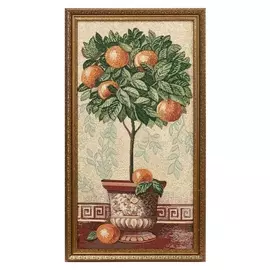 Гобеленовая картина "Мандариновое дерево" 32х62 см(39х67см)
