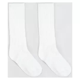 Гольфы (Получулки) детские, цвет белый, р-р 14-16