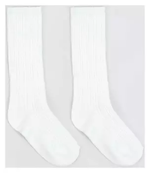 Гольфы (Получулки) детские, цвет белый, р-р 18-20