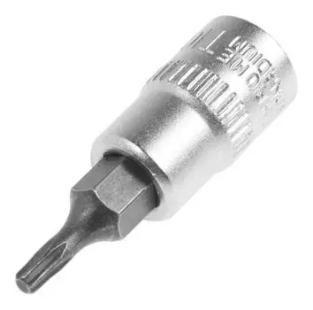 Головка с битой тундра, под квадрат 1/4", т10, CrV