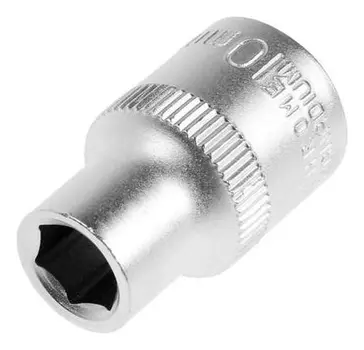 Головка торцевая шестигранная тундра, под квадрат 1/2", 10 мм, CrV
