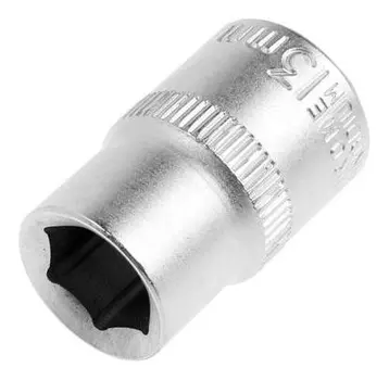 Головка торцевая шестигранная тундра, под квадрат 1/2", 13 мм, CrV