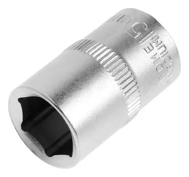 Головка торцевая шестигранная тундра, под квадрат 1/2", 15 мм, CrV