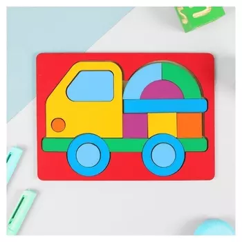 Головоломка Грузовичок крашеное дерево