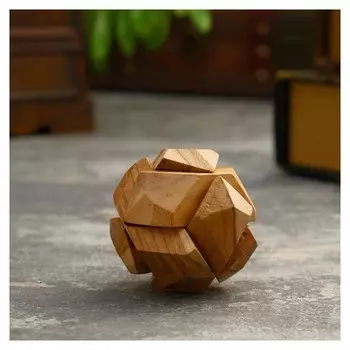 Головоломка из дерева "Бесконечность" 6 частей 7х7х7 см