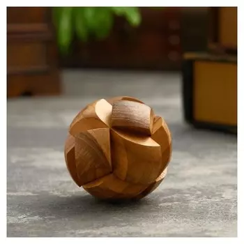 Головоломка из дерева "Шарик" 6 частей 7х7х7 см