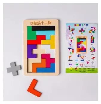 Головоломка катамино «Тетрис» мини 10х16х0,6 см