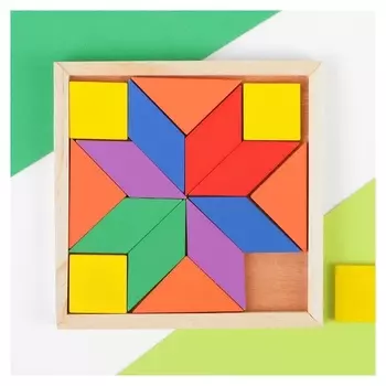 Головоломка квадратная, 16 деталей