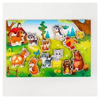 Головоломка липучки Где чей малыш?