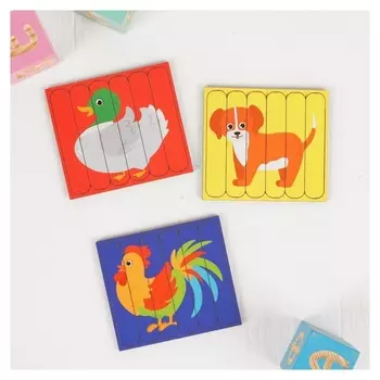 Головоломка собери 6 картинок Ферма