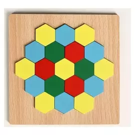 Головоломка «Строй фигуры и узоры», шестиугольники
