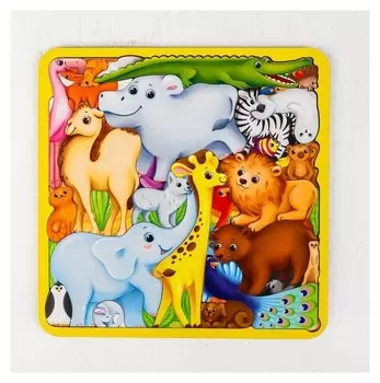 Головоломка Животные мира размер 27х27 см