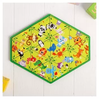 Головоломка Животные зоопарка пасьянс