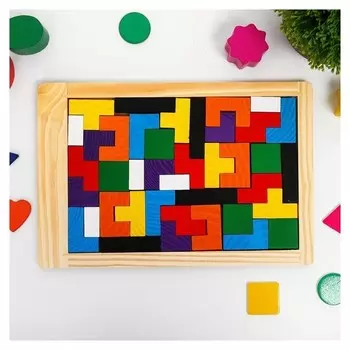 Головоломка Зигзаг прямоугольная, 40 деталей, толщина деталей — 0,8 см